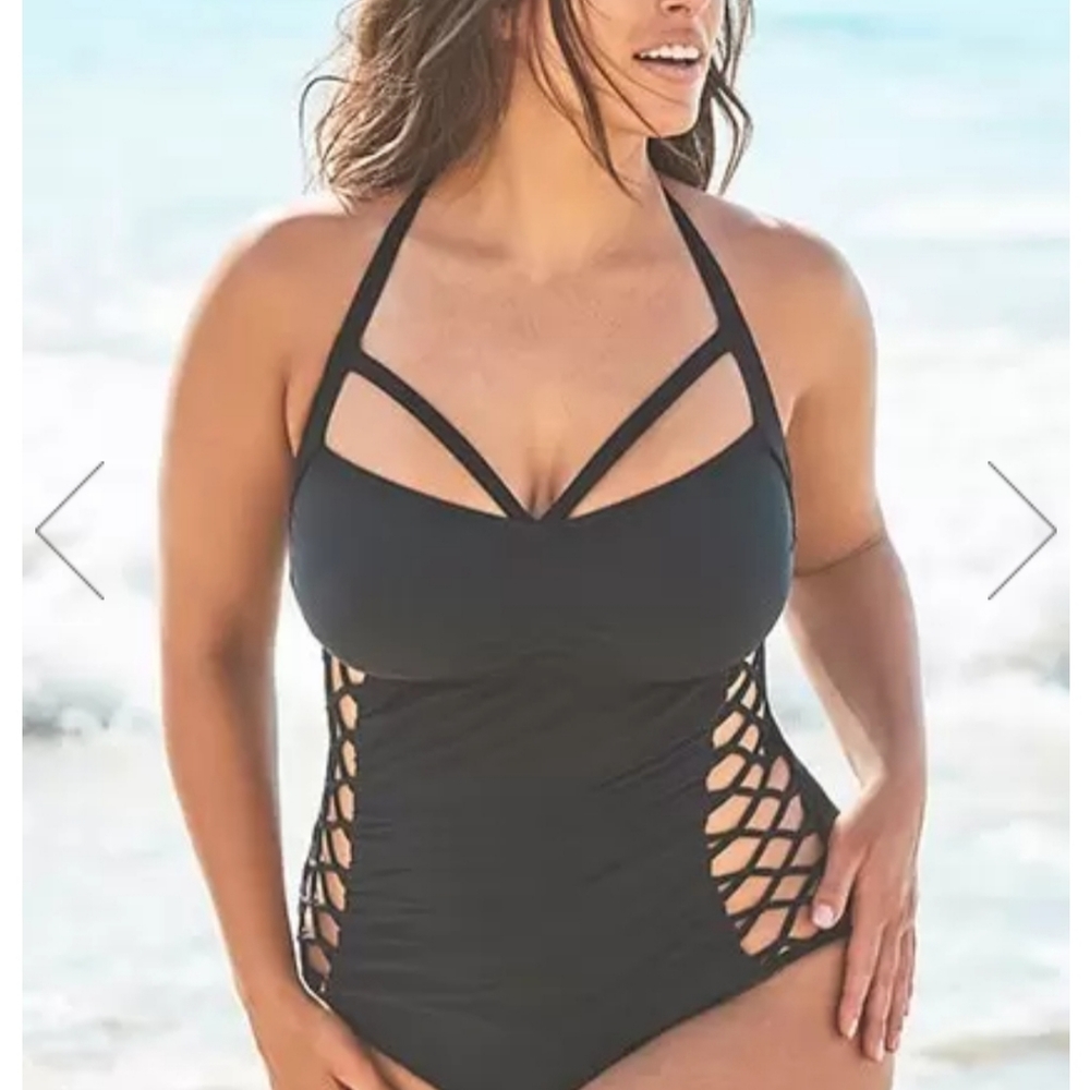 Ashley Graham Black Swimsuit (BNWT)